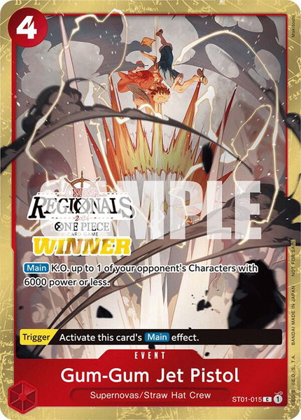 Gum-Gum Jet Pistol (Online Regional 2024) [Winner] - One Piece Promotion Cards One Piece trading card
