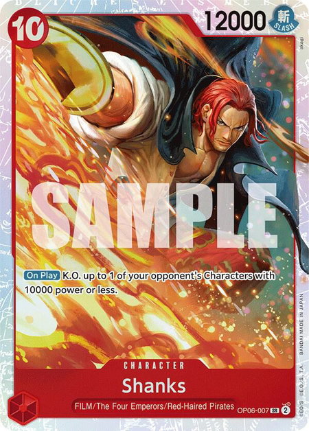 Shanks - Wings of the Captain One Piece trading card