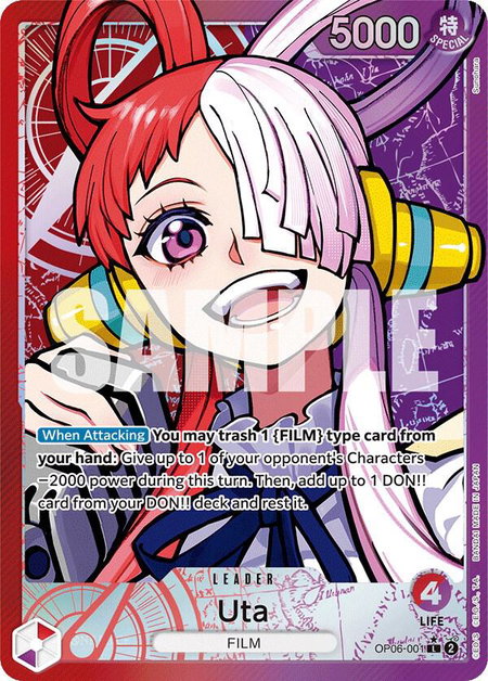 Uta (Alternate Art) trading card from Wings of the Captain Uta (Alternate Art) - Wings of the Captain One Piece trading card