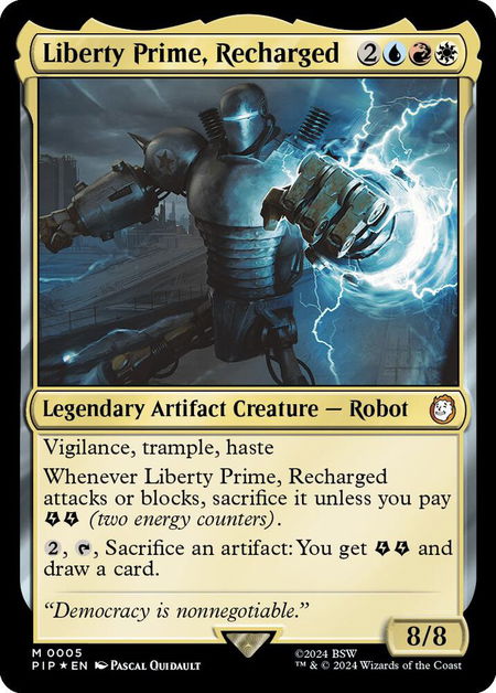 Liberty Prime, Recharged - Universes Beyond: Fallout Magic: The Gathering trading card