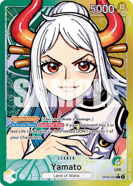 Yamato (Alternate Art) trading card from Wings of the Captain Yamato (Alternate Art) - Wings of the Captain One Piece trading card