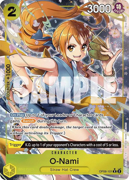 O-Nami (Alternate Art) - Wings of the Captain One Piece trading card