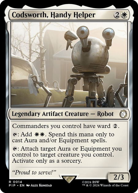 Codsworth, Handy Helper - Universes Beyond: Fallout Magic: The Gathering trading card