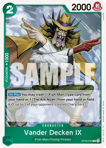 Vander Decken IX - Wings of the Captain One Piece trading card