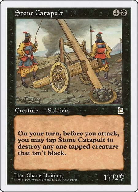 Stone Catapult trading card from Portal Three Kingdoms Stone Catapult - Portal Three Kingdoms Magic: The Gathering trading card