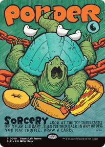 Ponder - Secret Lair Showdown (SLP) #19 - Promo Magic: The Gathering Trading Card