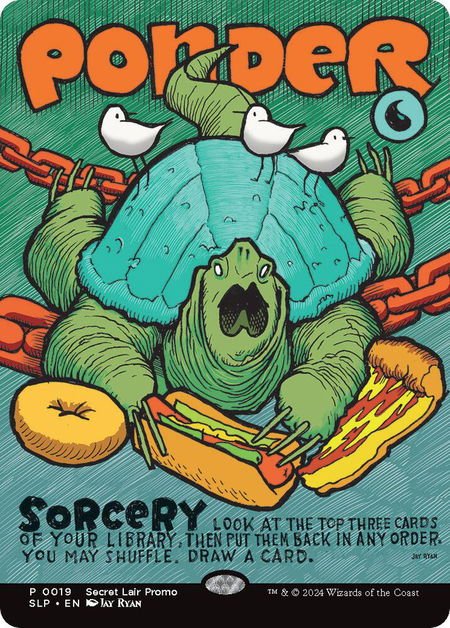 Ponder trading card from Secret Lair Showdown Ponder - Secret Lair Showdown Magic: The Gathering trading card