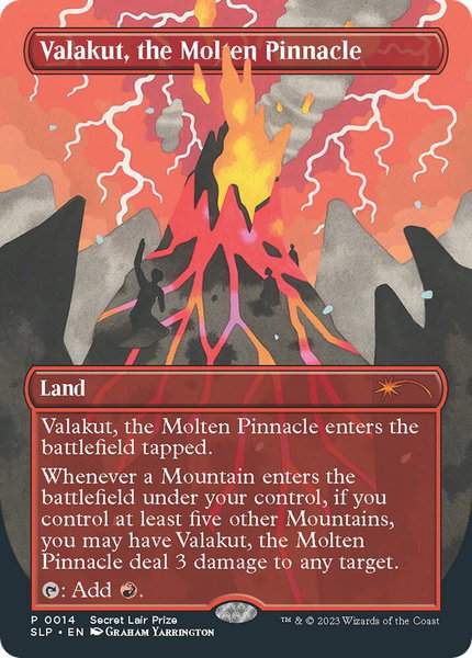 Valakut, the Molten Pinnacle - Secret Lair Showdown Magic: The Gathering trading card