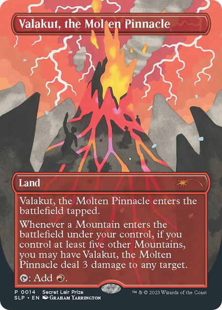 Valakut, the Molten Pinnacle - Secret Lair Showdown Magic: The Gathering trading card