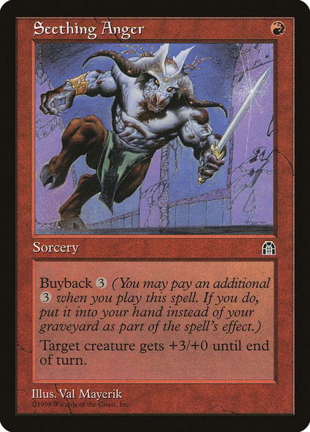 Seething Anger - Stronghold Magic: The Gathering trading card
