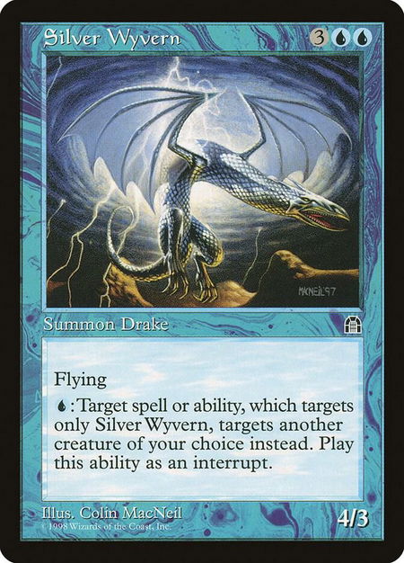 Silver Wyvern - Stronghold Magic: The Gathering trading card