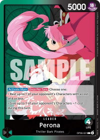 Perona (021) - Wings of the Captain (OP06) #OP06-021 - Leader One Piece Trading Card