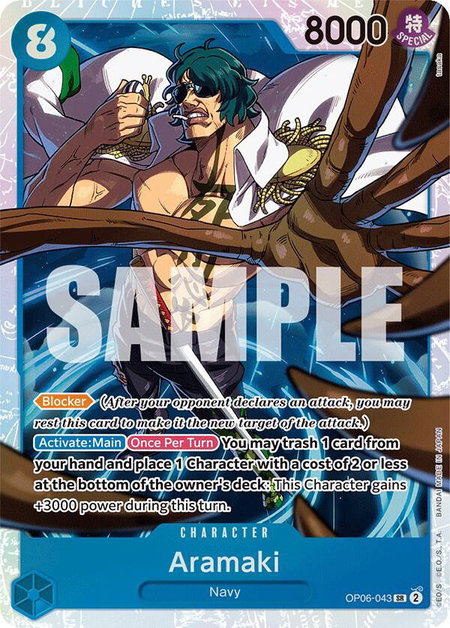 Aramaki trading card from Wings of the Captain Aramaki - Wings of the Captain One Piece trading card
