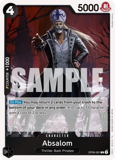 Absalom trading card from Wings of the Captain Absalom - Wings of the Captain One Piece trading card