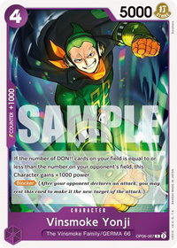Vinsmoke Yonji (067) - Wings of the Captain (OP06) #OP06-067 - Rare One Piece Trading Card