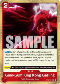 Gum-Gum King Kong Gatling - Wings of the Captain (OP06) #OP06-018 - Rare One Piece Trading Card