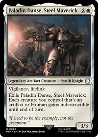Paladin Danse, Steel Maverick - Universes Beyond: Fallout (PIP) #20 - Uncommon Magic: The Gathering Trading Card