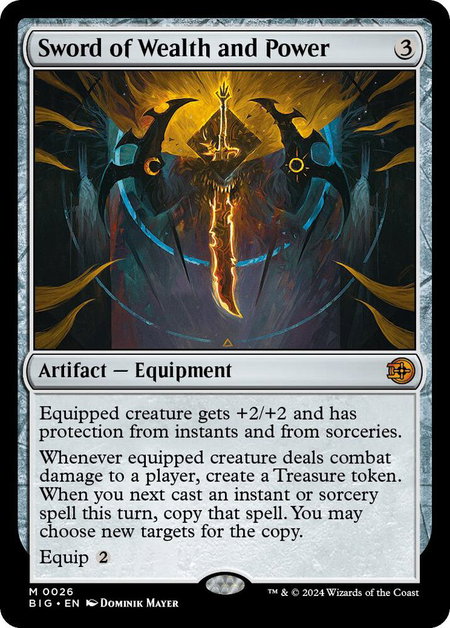 Sword of Wealth and Power - Outlaws of Thunder Junction: The Big Score Magic: The Gathering trading card