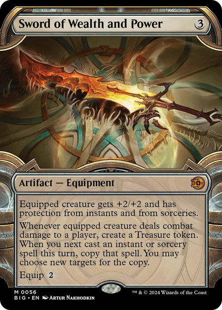 Sword of Wealth and Power (Showcase) - Outlaws of Thunder Junction: The Big Score Magic: The Gathering trading card