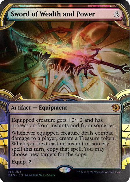 Sword of Wealth and Power (Showcase) (Raised Foil) - Outlaws of Thunder Junction: The Big Score Magic: The Gathering trading card