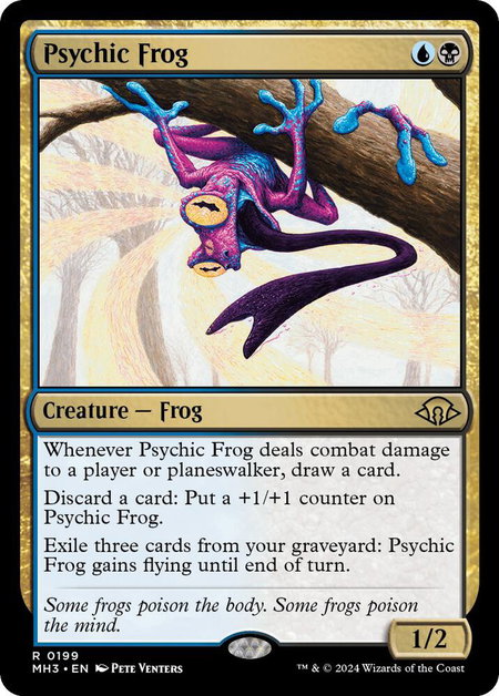 Psychic Frog trading card from Modern Horizons 3 Psychic Frog - Modern Horizons 3 Magic: The Gathering trading card