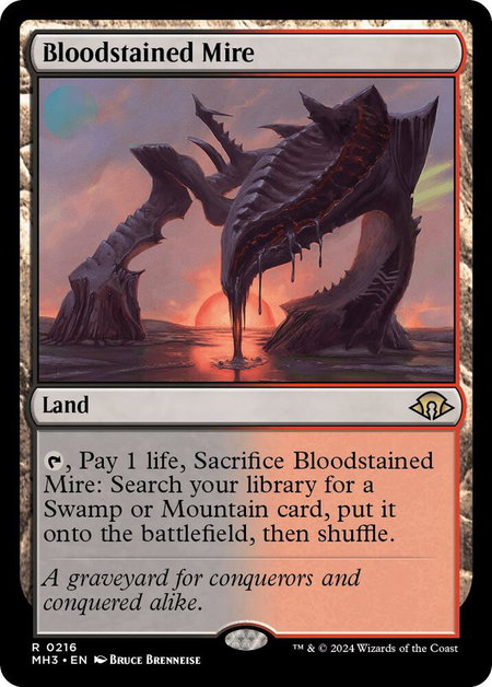 Bloodstained Mire - Modern Horizons 3 Magic: The Gathering trading card