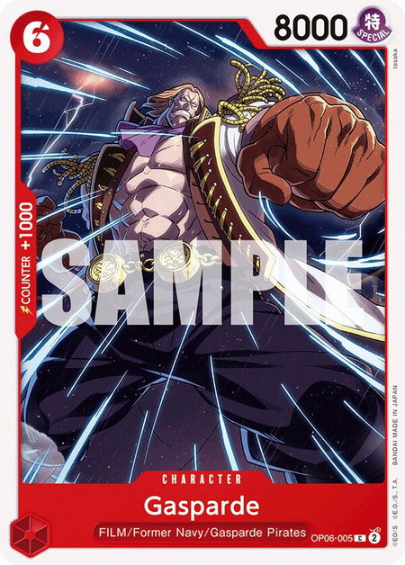 Gasparde trading card from Wings of the Captain Gasparde - Wings of the Captain One Piece trading card