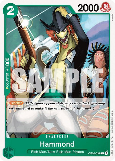 Hammond - Wings of the Captain One Piece trading card