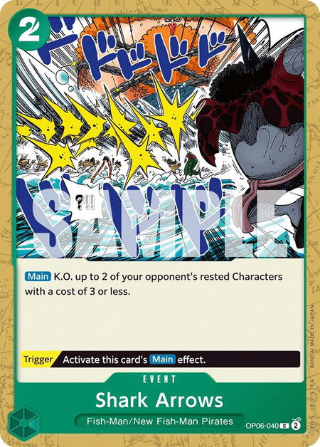 Shark Arrows trading card from Wings of the Captain Shark Arrows - Wings of the Captain One Piece trading card