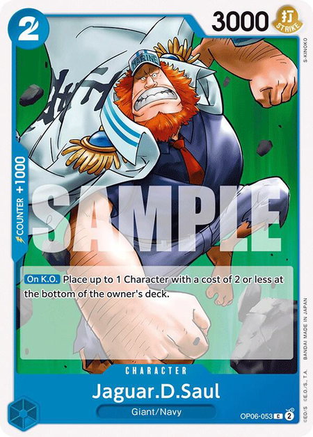 Jaguar.D.Saul - Wings of the Captain One Piece trading card