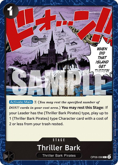 Thriller Bark trading card from Wings of the Captain Thriller Bark - Wings of the Captain One Piece trading card