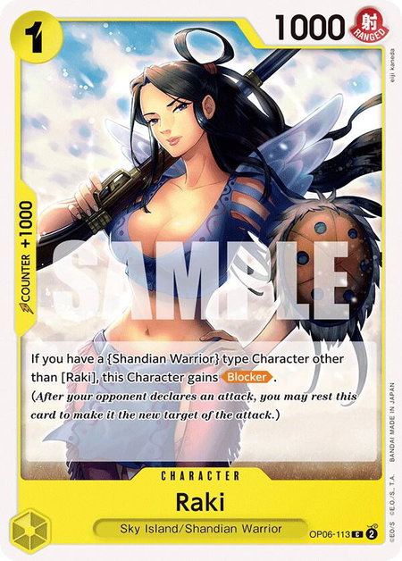 Raki - Wings of the Captain One Piece trading card