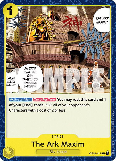 The Ark Maxim - Wings of the Captain One Piece trading card
