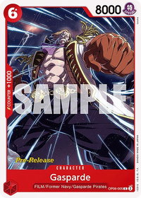 Gasparde - Wings of the Captain Pre-Release Cards (OP06 PRE) #OP06-005 - Common One Piece Trading Card
