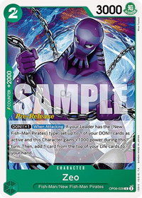 Zeo - Wings of the Captain Pre-Release Cards (OP06 PRE) #OP06-028 - Common One Piece Trading Card