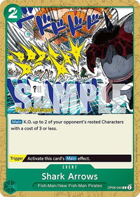 Shark Arrows - Wings of the Captain Pre-Release Cards (OP06 PRE) #OP06-040 - Common One Piece Trading Card