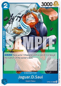 Jaguar.D.Saul - Wings of the Captain Pre-Release Cards (OP06 PRE) #OP06-053 - Common One Piece Trading Card