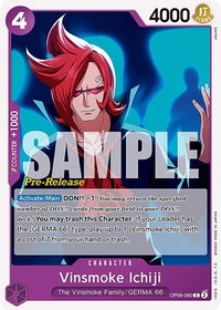 Vinsmoke Ichiji (060) - Wings of the Captain Pre-Release Cards (OP06 PRE) #OP06-060 - Common One Piece Trading Card