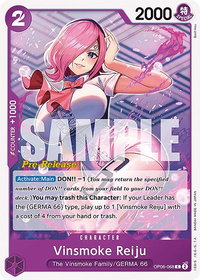 Vinsmoke Reiju (068) - Wings of the Captain Pre-Release Cards (OP06 PRE) #OP06-068 - Common One Piece Trading Card