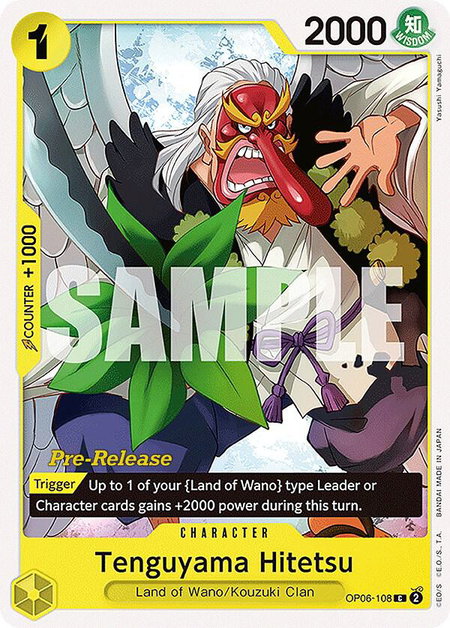 Tenguyama Hitetsu trading card from Wings of the Captain Pre-Release Cards Tenguyama Hitetsu - Wings of the Captain Pre-Release Cards One Piece trading card