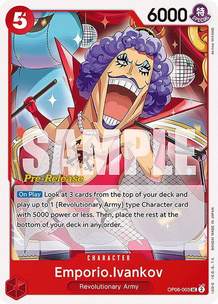 Emporio.Ivankov - Wings of the Captain Pre-Release Cards One Piece trading card
