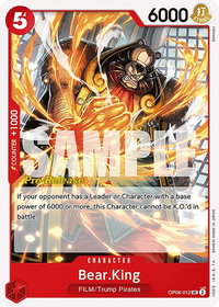 Bear.King - Wings of the Captain Pre-Release Cards (OP06 PRE) #OP06-012 - Uncommon One Piece Trading Card