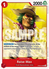 Raise Max - Wings of the Captain Pre-Release Cards (OP06 PRE) #OP06-016 - Uncommon One Piece Trading Card