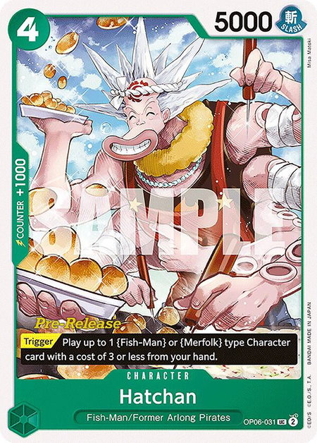 Hatchan trading card from Wings of the Captain Pre-Release Cards Hatchan - Wings of the Captain Pre-Release Cards One Piece trading card