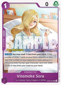 Vinsmoke Sora - Wings of the Captain Pre-Release Cards (OP06 PRE) #OP06-063 - Uncommon One Piece Trading Card