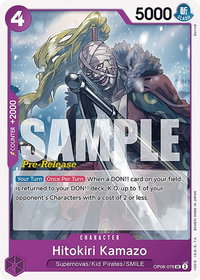 Hitokiri Kamazo - Wings of the Captain Pre-Release Cards (OP06 PRE) #OP06-076 - Uncommon One Piece Trading Card