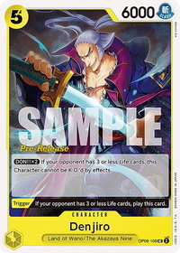 Denjiro - Wings of the Captain Pre-Release Cards (OP06 PRE) #OP06-109 - Uncommon One Piece Trading Card