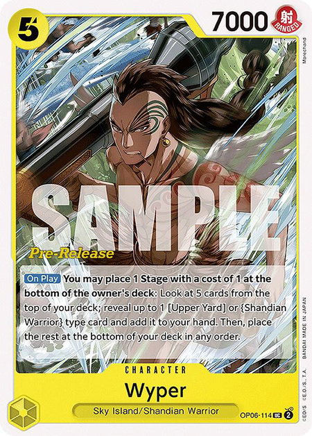 Wyper - Wings of the Captain Pre-Release Cards One Piece trading card