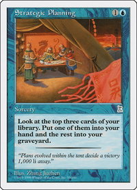 Strategic Planning - Portal Three Kingdoms (PTK) #53 - Uncommon Magic: The Gathering Trading Card