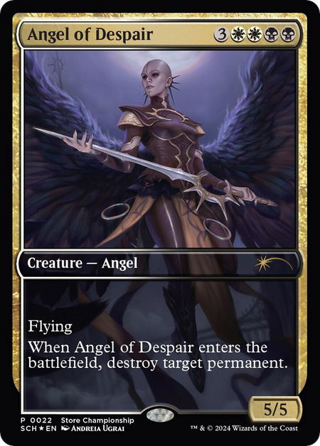Angel of Despair - Game Day & Store Championship Promos Magic: The Gathering trading card